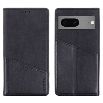 MUXMA MX109 Telefoonhoesje voor Google Pixel 7 5G, Magnetische Auto-geabsorbeerde PU Lederen Portemonnee Stand Schokbestendige Telefoonhoes met RFID-blokkerende functie