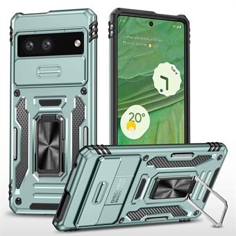 Telefoonhoesje voor Google Pixel 7 5G Armor-serie Hard PC Soft TPU Schokbestendig hoesje met standaard / schuifbaar cameradeksel