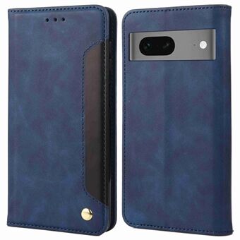 Voor de Google Pixel 7 5G telefoonhoesje kleursplijtende huid-aanraking PU lederen hoesje met automatische sluiting magnetische standaard portemonnee cover.