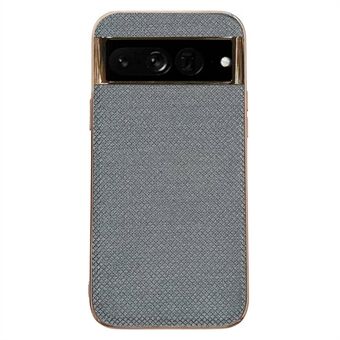 Voor de Google Pixel 6 Pro 5G Stijlvolle Glitter Nano Elektroplating Telefoonhoesje met PU Lederen Coating, TPU Materiaal en Valbestendige Achterkant.