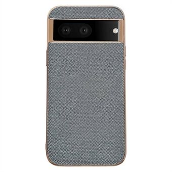 Voor de Google Pixel 6a Elektroplating Telefoonhoesje met Strass versierd TPU+PU Leren Beschermhoes