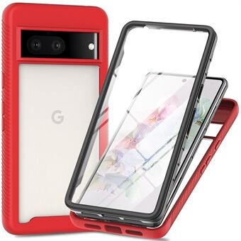 Voor Google Pixel 7 5G PC + TPU Volledige Bescherming Telefoonhoesje Anti-val Beschermhoes met PET Schermbeveiliger