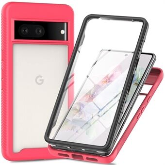 Voor Google Pixel 7 5G PC + TPU Volledige Bescherming Telefoonhoes Anti-val Beschermhoes met PET Scherm Beschermer.