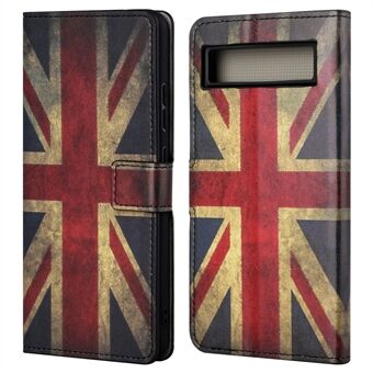 Voor Google Pixel 7a Patroonprint PU Leren Portemonnee Hoesje met Standfunctie, Magnetische Sluiting en Beschermende Telefoonhoes.