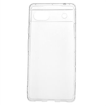 Telefoonhoesje voor Google Pixel 6a, botsbestendige airbagbescherming transparante TPU-achterkant