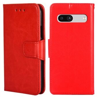 Voor de Google Pixel 7a Textured PU Leren Telefoonhoesje Anti-val Folio Flip Wallet Case Opvouwbaar Stand Hoesje voor Telefoon