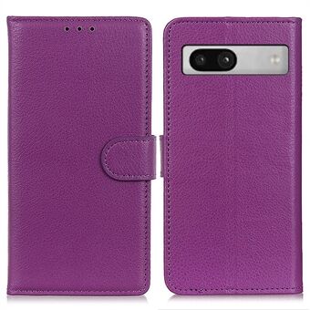 Voor de Google Pixel 7a Litchi Textuur Telefoonhoesje Portemonnee PU Lederen Telefoonhouder Case.