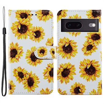 Voor Google Pixel 7 5G PU Leren Patroon Afdrukken Telefoonhoes Portemonnee met Stand Functie en Omslag