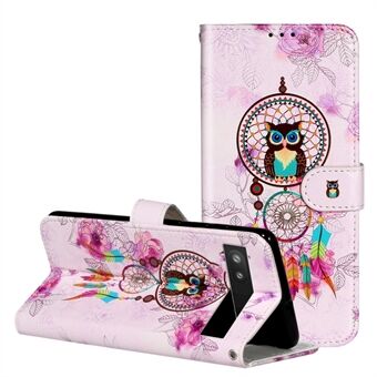 Voor de Google Pixel 7a PU leren flip telefoonhoes met standaard, patroondruk en portemonnee cover met riem.