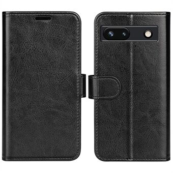 Standaard Telefoonhoesje voor Google Pixel 7a PU Leren Portemonnee Hoesje met Crazy Horse Textuur Flip Cover