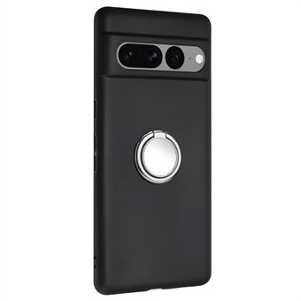 Matte Shell voor Google Pixel 8 Pro TPU hoesje voor telefoon met een spiegelachtige ringstandaard.