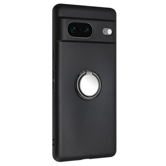 Voor Google Pixel 8 Schokbestendige achterkantbeschermer TPU-hoes met mat telefoonhoesje en ringstandaard.