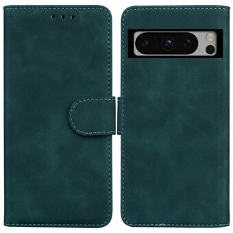 Telefoonhoesje voor Google Pixel 8 Pro, effen kleur, PU-leren schokbestendige portemonnee met standaard voor mobiele telefoon.