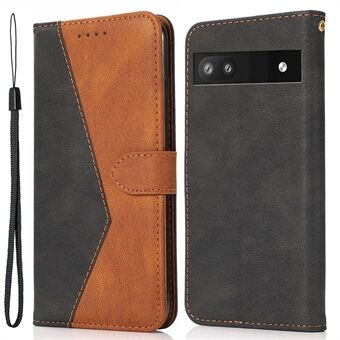 Voor Google Pixel 7a Splicing Wallet Telefoonhoesje Folio Flip PU Lederen Staande Telefoonhoes