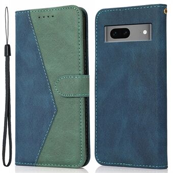 Voor de Google Pixel 7 5G PU lederen splicing telefoonhoesje portemonnee standaard folio-cover