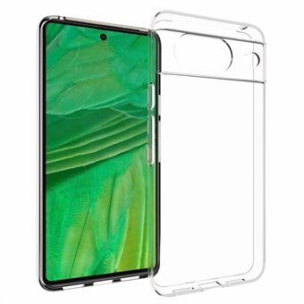 Voor Google Pixel 8 heldere mobiele telefoonhoes met glanzend, watermerkvrij TPU-materiaal.