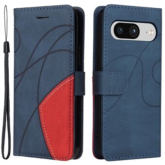 KT Leather Series-1 voor Google Pixel 8 telefoonhoesje met dual-kleurig splicing PU-leer en portemonnee standaard hoesje.