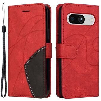 KT Leather Series-1 Voor Google Pixel 8 Telefoonhoes Dual-color Splicing PU Leren Portemonnee Cover met Stand