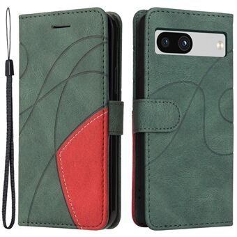 KT Leather Series-1 voor Google Pixel 7a is een telefoonhoesje met een tweekleurige splicing van kunstleer. Het hoesje is tevens een standaard en heeft een portemonnee-functie met een flip cover.