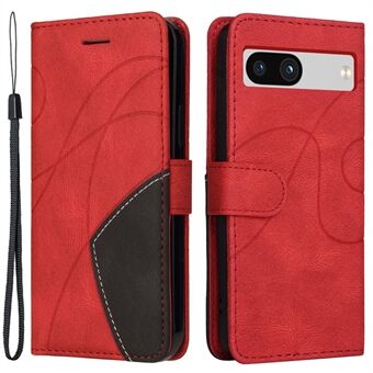 KT Leather Series-1 voor Google Pixel 7a Telefoonhoesje met Dual-kleurig Inzetstuk, Staande PU Leren Portemonnee Flip Cover.