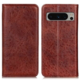 Voor Google Pixel 8 Pro Telefoon Portemonnee Hoesje met Crazy Horse Textuur PU Lederen Standaard Telefoonhoes.