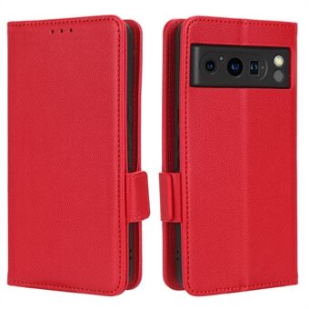 Voor Google Pixel 8 Pro Litchi Textuur Portemonnee Hoesje PU Lederen Stand Cover met Magnetische Bescherming voor de Telefoon.