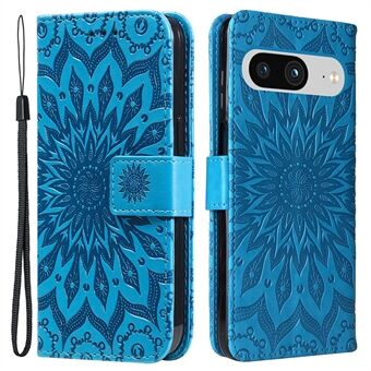 KT Imprinting Flower Series-1 Voor Google Pixel 8 Flip Stand Telefoonhoesje PU Leren Portemonnee Cover met Band