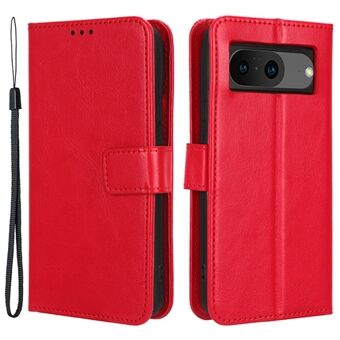 Voor Google Pixel 8 Anti-val Crazy Horse Textuur Flip Telefoonhoesje met Stand Wallet PU Leren Telefoonhoesje.