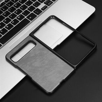 Voor de Google Pixel Fold PU Leren Coating PC Harde Telefoonhoes met Litchi Textuur Schokbestendige Cover.