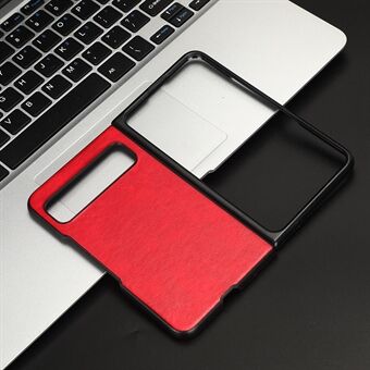 Voor Google Pixel Fold PU Leren Coating PC Hard Telefoonhoesje met Litchi Textuur Schokbestendige Cover.