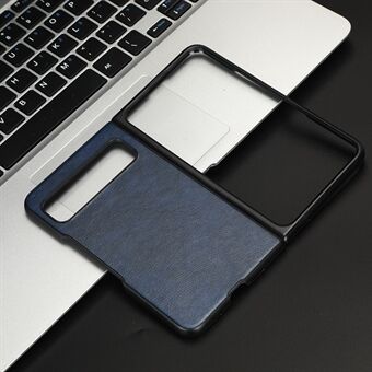 Voor de Google Pixel Fold PU-leren gecoate PC-harde mobiele telefoonhoes met litchi-textuur en schokbestendige cover.