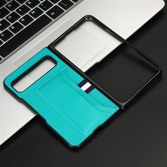 Voor Google Pixel Fold PU Leren Hard PC Telefoonhoesje met Litchi Textuur en Kaartsleuf.