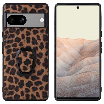 Voor Google Pixel 7a Telefoonhoesje met Textuur van PU-Leder, Bedekt met TPU + PC, Valbestendige Achterkant met Uitklapbare Stand