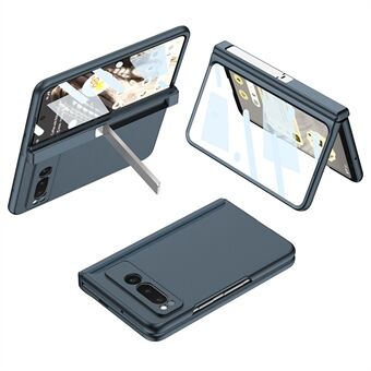 GKK voor Google Pixel Fold Hard PC Telefoonhoesje Volledige Bescherming met Standaard en Gehard Glas Screenprotector.