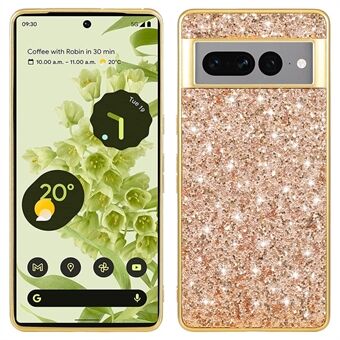 Elektrolytische galvanisatie Shell voor Google Pixel 8 Glanzende Glitter Pailletten Beschermhoes TPU Frame Harde PC Telefoonhoes