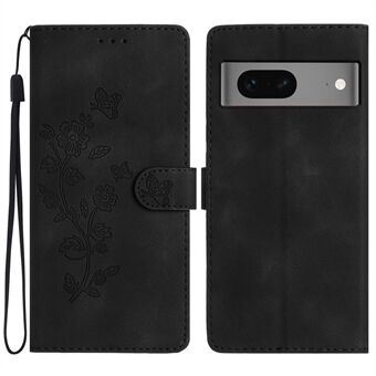 Voor Google Pixel 7 5G Bloemenprint Opvouwbare Stand Cover PU Lederen Portemonnee Telefoonhoes.