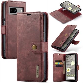 DG.MING Voor Google Pixel 7a Afneembare Magnetische Telefoonhoes van Gespleten Leer Portemonnee Stand Cover