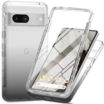 Telefoonhoesje voor Google Pixel 7a PC+TPU Gradient Kleur Telefoonhoesje met PET Schermbeveiliger