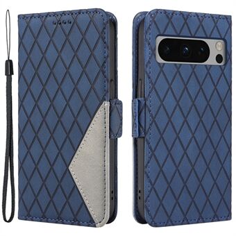 Voor Google Pixel 8 Pro Rhombus Geprinte Telefoonhoes met Standaard Portemonnee Leren Hoes voor Telefoon