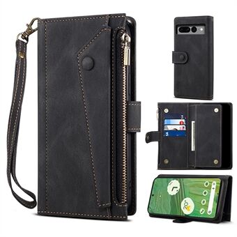 ESEBLE Star Series Leren Telefoonhoesje voor Google Pixel 8, Ritszak Portemonnee RFID-blokkerende Telefoonstandaard Cover
