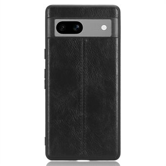 Voor de Google Pixel 7a Koeienhuid Textuur Telefoonhoesje met PU Leren Bekleding van TPU+PC Cellphone Case.