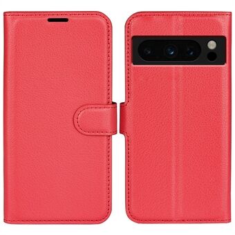 Litchi Textuur Hoesje voor Google Pixel 8 Pro Portemonnee Telefoonhoesje PU Lederen Standaard Mobiele Telefoonhoesje