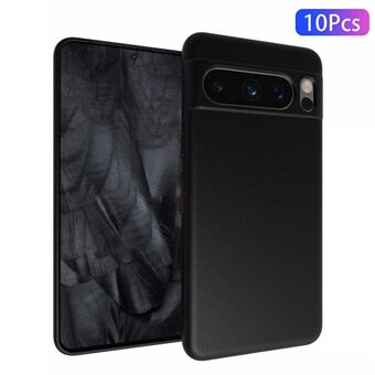 10 stuks / pakket voor de Google Pixel 8 Pro Dual-sided Matte Finish TPU hoesje Anti-kras Telefoonhoes - Zwart