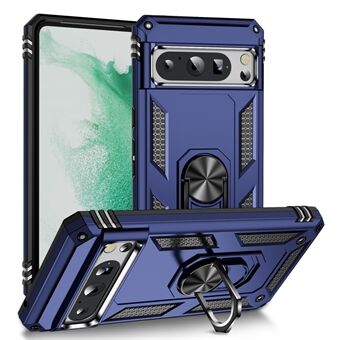 Voor Google Pixel 8 Pro PC+TPU Kickstand Telefoonhoesje Met Magnetische Autohouder Telefoonhoes