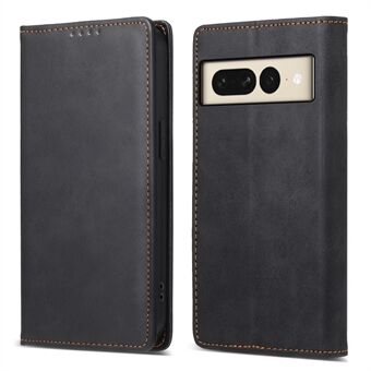 DF-05 voor Google Pixel 8 Pro Zakelijk effen gekleurde leren telefoonhoes RFID-blokkerende portemonnee-standaardhoes