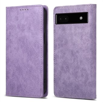 DF-05 voor Google Pixel 6a PU-leren schokbestendige telefoonhoes met RFID-blokkerende portemonnee en standaardhoesje