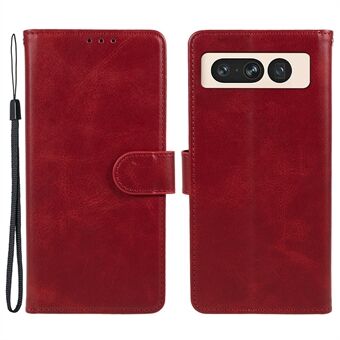 Voor de Google Pixel 7 Pro 5G PU lederen portemonnee standaard telefoonhoesje met kalfsleren textuur voor volledige bescherming.