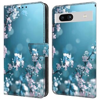 Voor de Google Pixel 7a 3D Patroon Print Leren Telefoonhoes met Stand en Portemonnee Folio Cover.