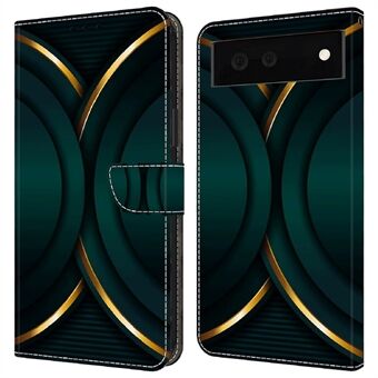 Voor de Google Pixel 6 Portemonnee Hoesje 3D Patroon Gedrukt PU Lederen Stand Functie Flip Cover