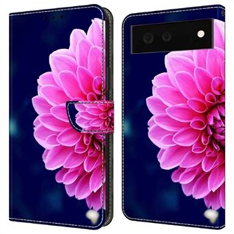 Voor de Google Pixel 6 Portemonneehoes met 3D-patroon bedrukt met PU-leer en een standaardfunctie voor het omslaan van de hoes.